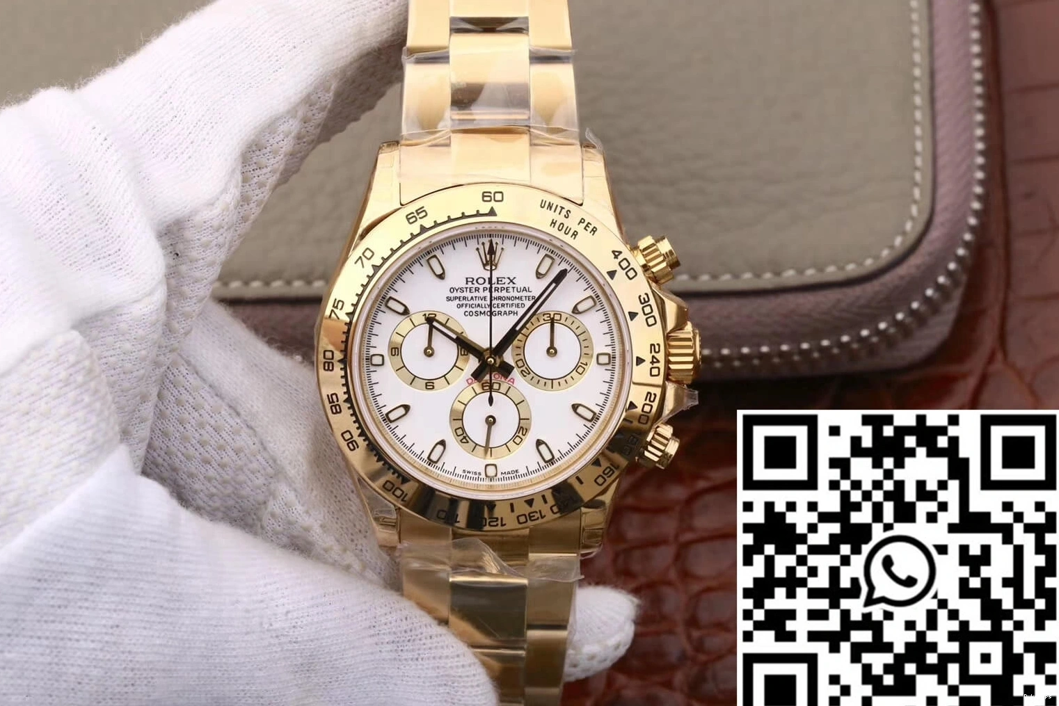 Gold M116508-0001 Rolex Factory Dial Cosmograph White Yellow JH Daytona 0131